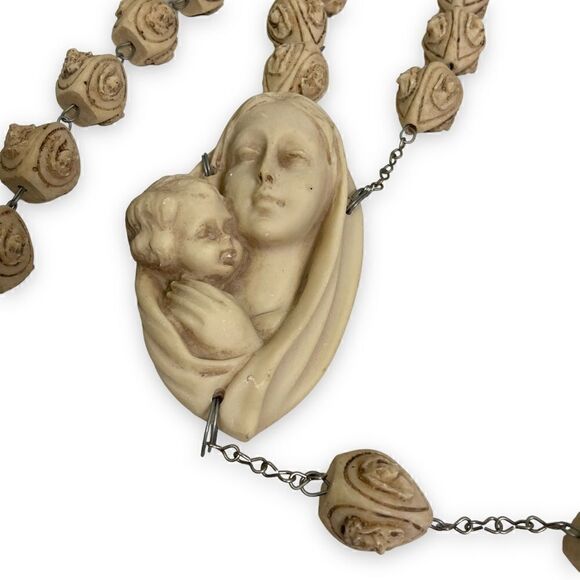 Extra Large Resin Wall Decor Hanging Rosary Catholic Religious Crucifix - Picture 7 of 8